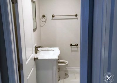 Remodeled Bathroom in Vero Beach with white tiles